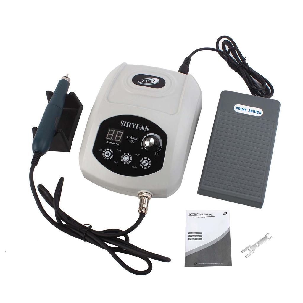 New 407 Electric Grinder, 50,000 RPM with Foot Pedal, for Jewelry Polishing, Versatile Applications
