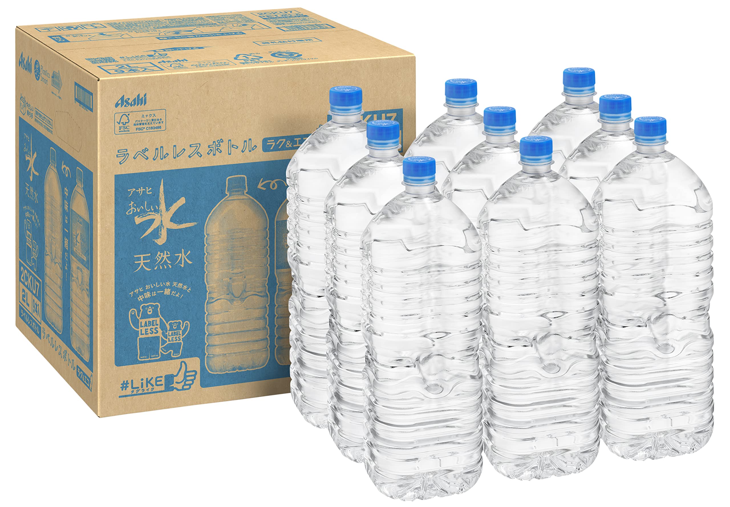 

Asahi Delicious Water Natural Water Labelless Bottle 2L x 9 bottles #like (Talike)