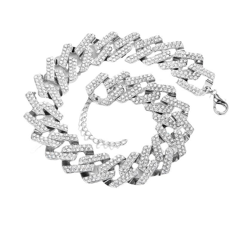 European & American Hip-Hop 30mm XL Cuban Chain Necklace - Thick, Retro, Full Diamond, Men's Trendy Accessory