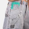 Long Metal Waist Chain Gothicism Waist Belt Punk Hook Trousers Pant Waist Link for Fashion Enthusiasts