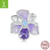 Purple Iris Series Diy Bracelet Beaded, Romantic And Elegant S925 Sterling Silver Pendant Accessories