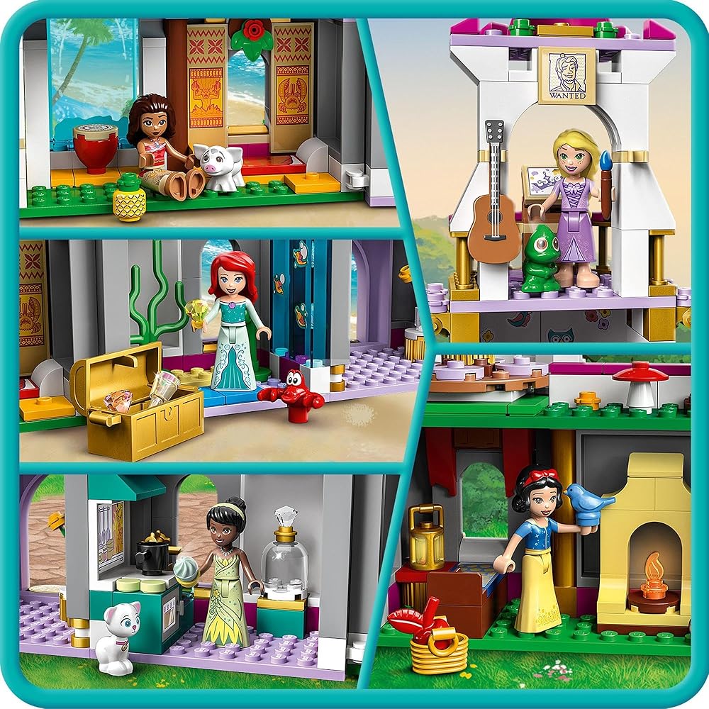 LEGO Disney Princess Castle Adventure Toy Building Blocks for Kids Ages 6-9 Educational Gift 43205