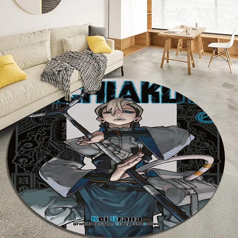 Gachiakuta Anime Round Area Rug,Carpet Rug for Living Room Bedroom Sofa Playroom Decor,Non-slip Floor Mat Q0014