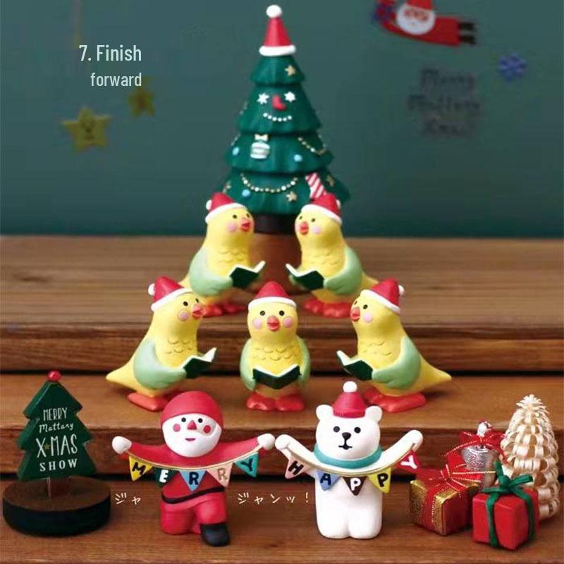 Japanese Cat Santa Claus Miniature Gifts - DIY Resin Crafts Ornaments