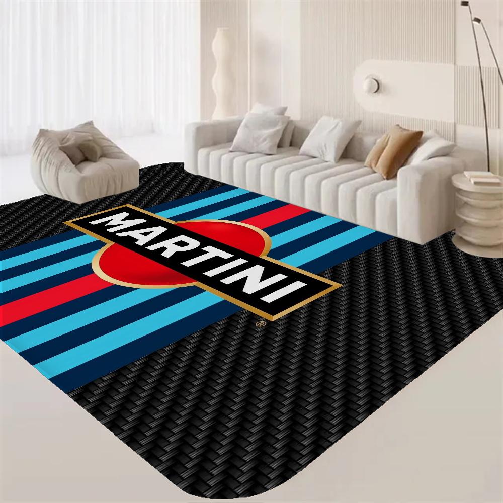 Tappetini da camera con logo M-Martini Racing Lavabili Antiscivolo Tappeto da area per soggiorno divano sedie Cucina Alfombra
