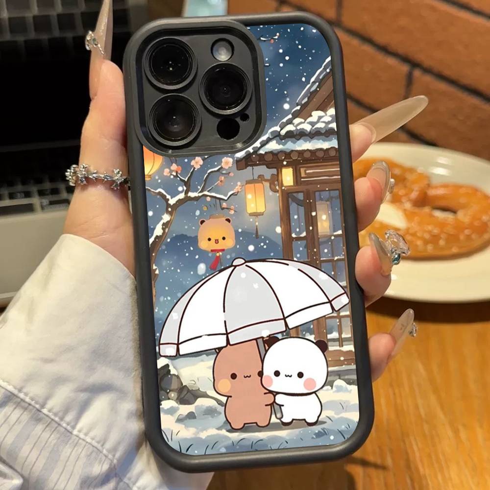 Cute BuBu D-DuDu Phone Case For iPhone 11 12 13 14 15 16 17 Pro Max Shockproof Soft TPU Back Cover
