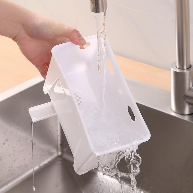 Table Top Trash Can Mini Home Kitchen Waste Storage Box Sink Drain Basket Dry Wet Separation Filtration Magical