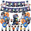 Astronaut Rocket Space Theme Children Birthday Party Decor Set Paper Handmade Mechanical Scene Props Mix 24 Balloons
