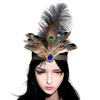 Indian Costume Hairband for Carnivals Party Festival Props Feathered Hairband Indian Hairhoop Cosplay Headwear
