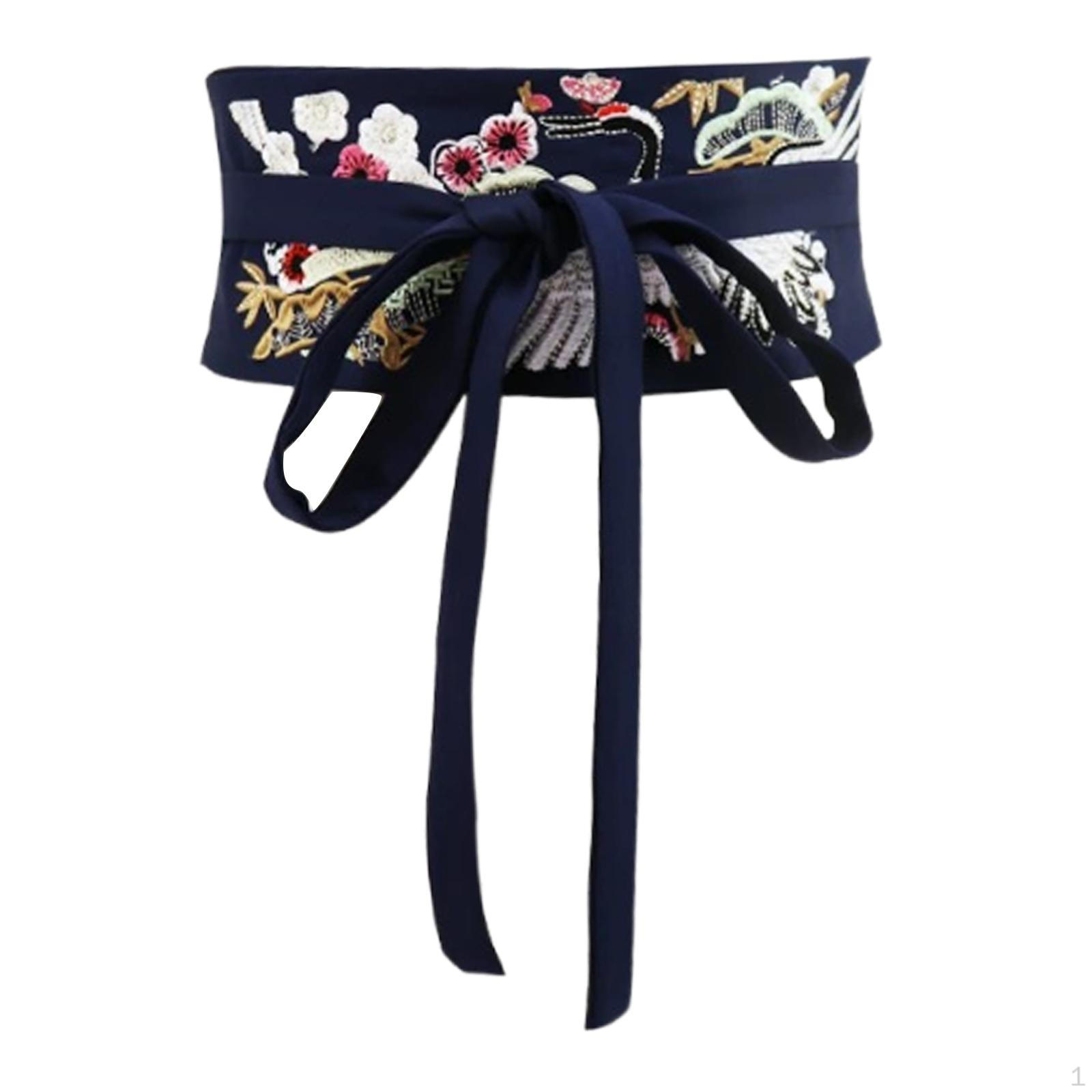 

Кимоно Халат Пояс Оби для Костюма синий