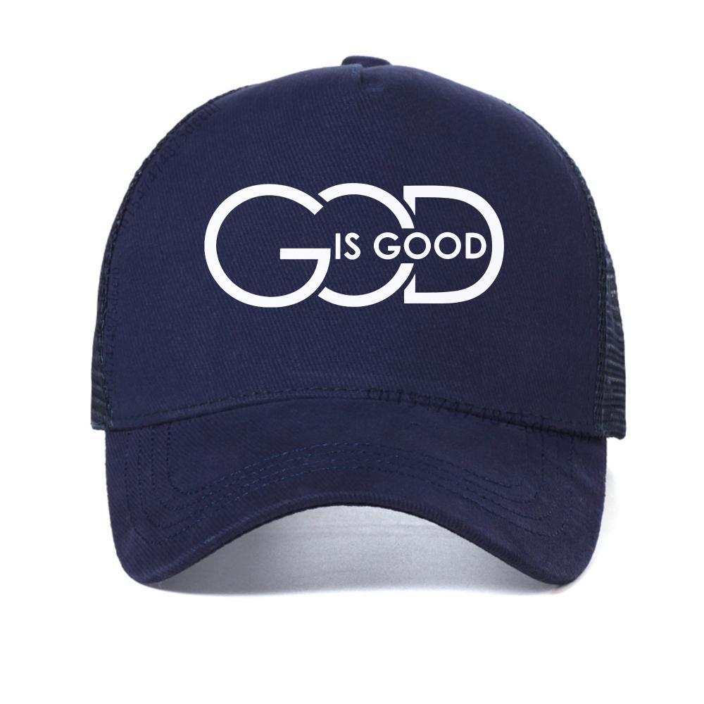 

Men s God Is Good Printed baseball cap fashion Casual Letter Pattern caps summer adjustable visor trucker hat Snapback hats Adjustable темно-синього кольору