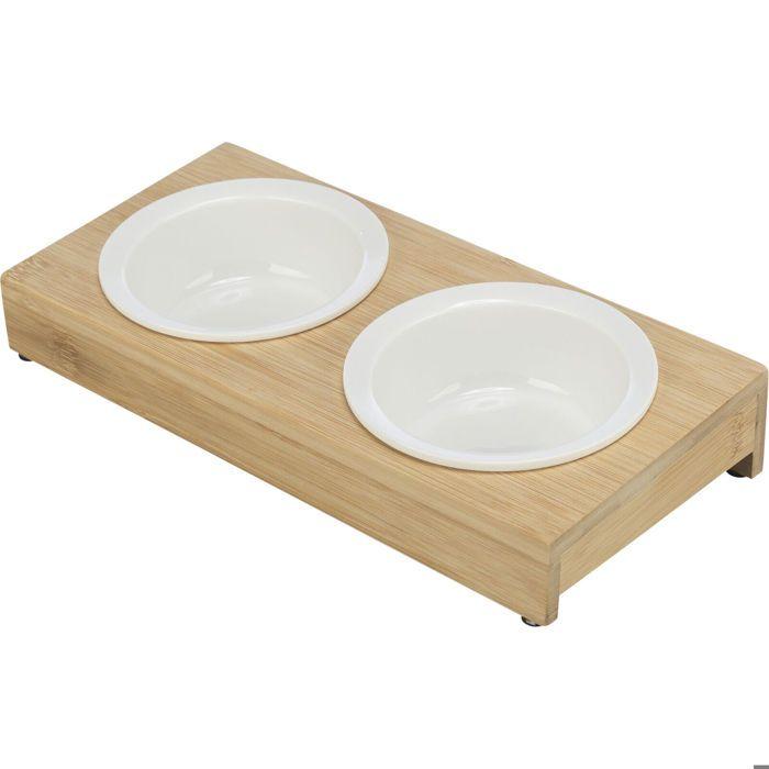 Hundenapf - Trixie - Keramik/Bambus - Beige/Weiß - Rund - Innenbereich