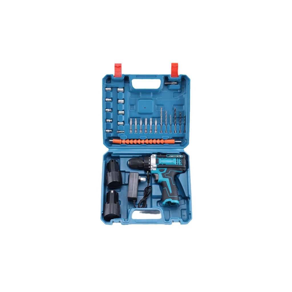 12V Rechargeable Handheld Drill & Screwdriver Set with Two-in-One Lithium Battery