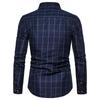 Men's Plaid Print Long Sleeve Button Up Shirts Slim Fit Casual Business Formal Dress Shirt Business Work Shirt for Men Breathable Soft Shirts