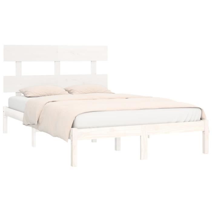 VidaXL Bed Frames White Solid Wood 180x200 Cm Super King 3104689