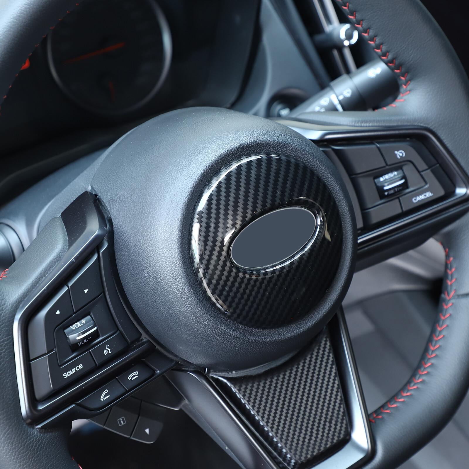 ABS Carbon Fiber Steering Wheel Button Cover Trim For Subaru WRX -24 US