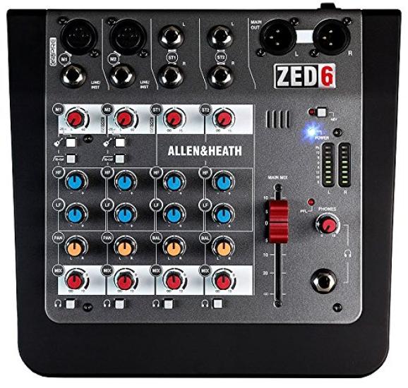 ALLEN & HEATH ZED-6 Analog Mixer (ZED6/X)