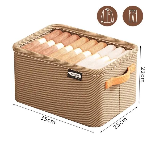 Household Clothing Pants Storage Box Foldable Large Capacity T-Shirt Sweater Storage Wardrobe Drawer Clothing Storage Box