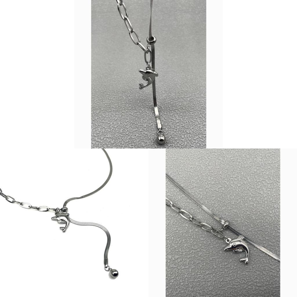No Brand Long Animal Pendant Necklace With Tassel For Women Men