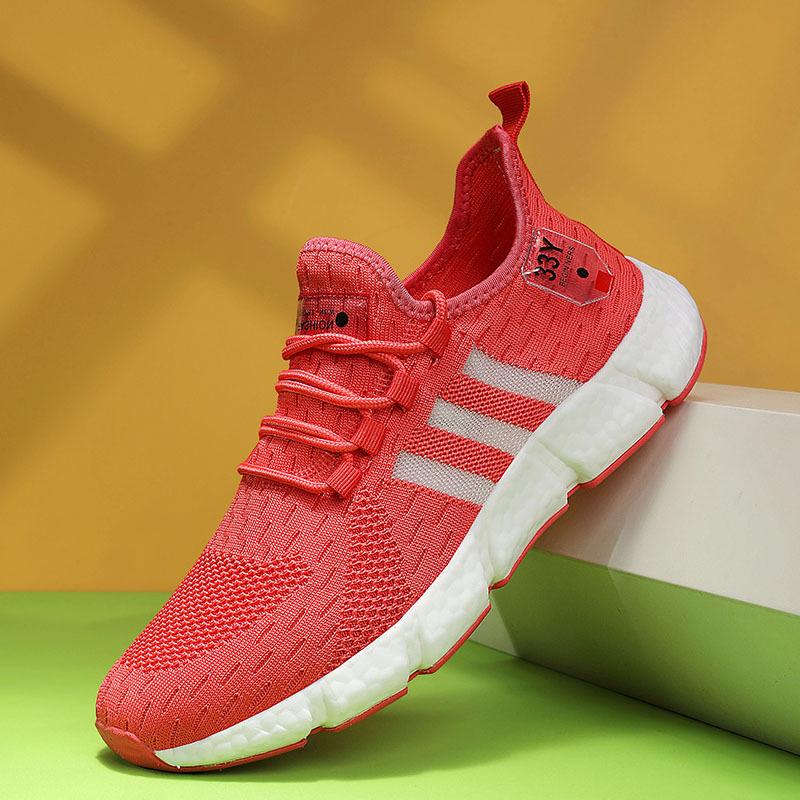 Pantofi de alergare respirabili, elastici înalți, mărime mare, cu talpă popcorn, pantofi sport și de agrement pentru cuplu, pantofi la modă, pantofi lipicioși la rece Jinjiang