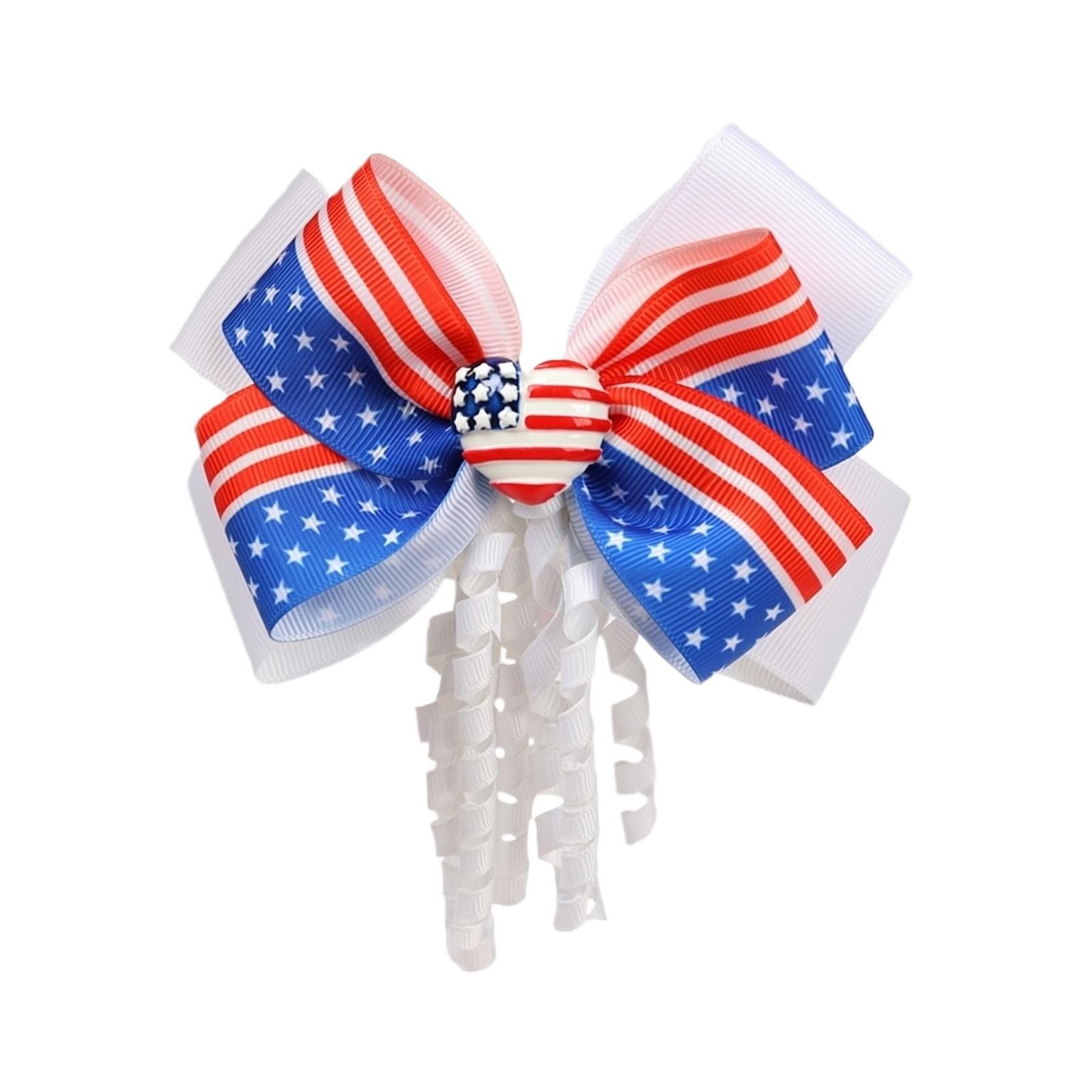 

Hair Bow Clip with Layered Ribbon Design and Curled Streamers for Festive Hair Accessories Suitable for Various Occasions and Daily Wear One Size