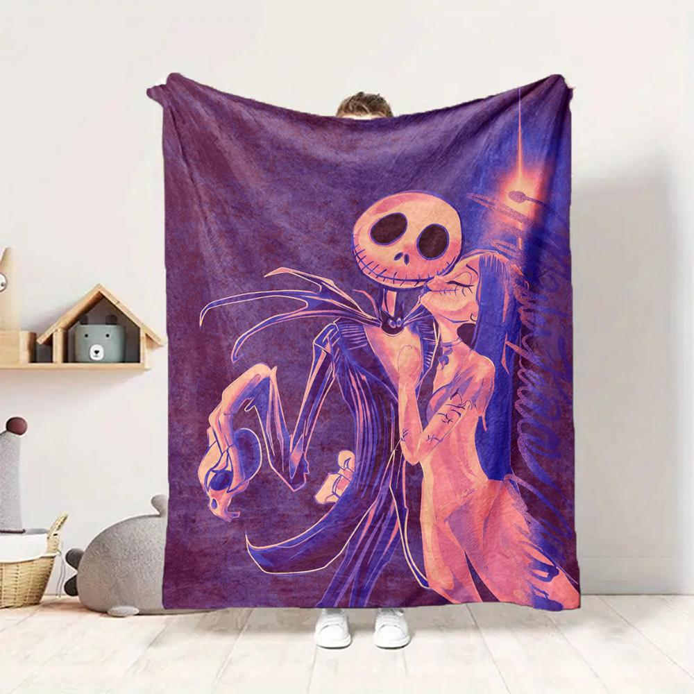 Nightmare Before Christmas Flannel Blanket Throw Blanket Soft Warm Sofa Bed Camping Home Decor Unique Christmas Gift C9211547