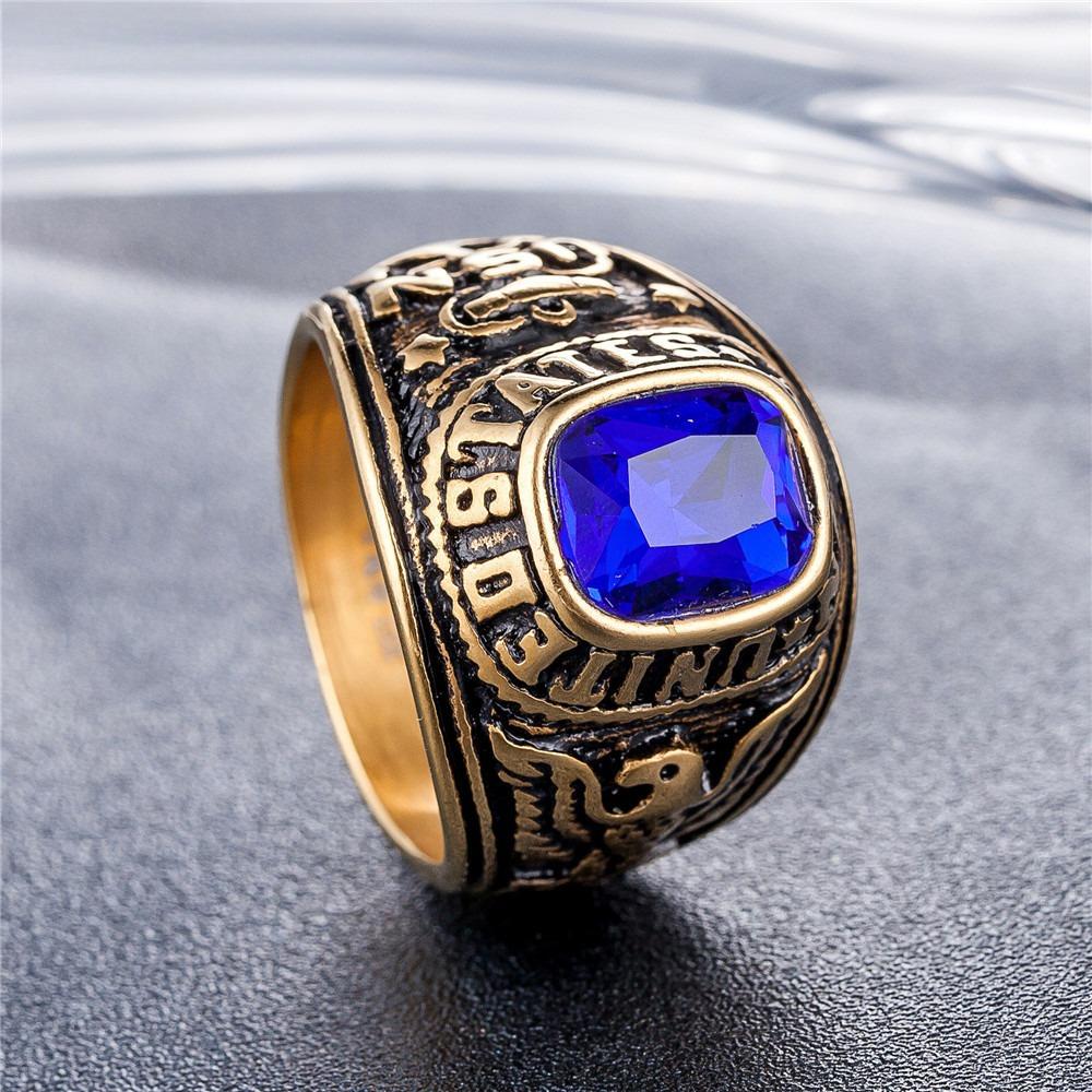 2026 Ring Fashion Trendy Men Set with Gemstones Personalized Ring Jewelry Accessories