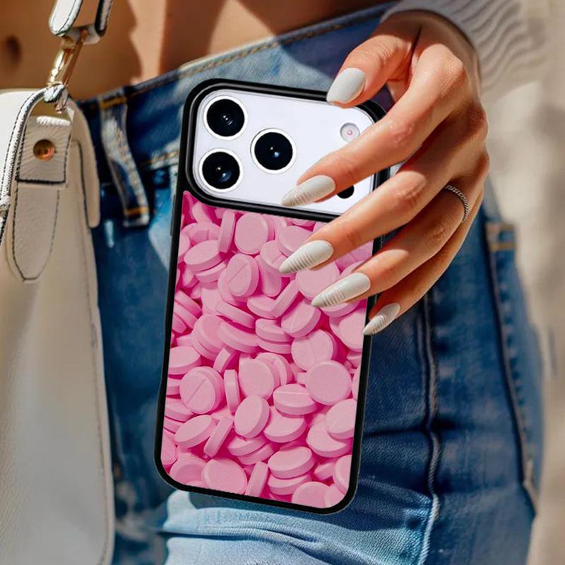 Pink Aesthetic Phone Case For iPhone 17 Air 14 15 13 12 Max Cover For Apple 16e 11 Pro Max Plus Coque