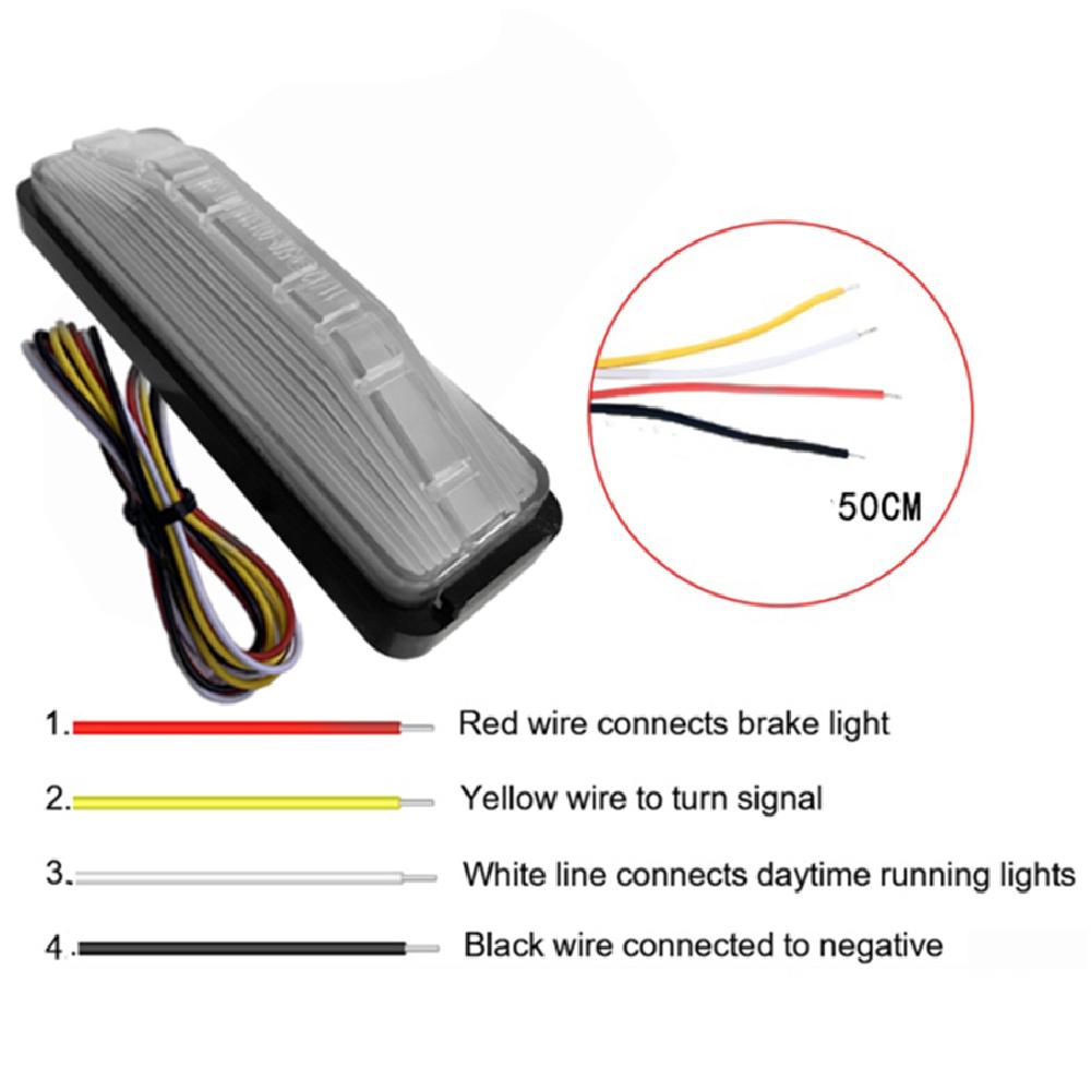 2Pcs Truck LED Light 12-24V 28LED Scanning Side Marker Turn Signal Warning Lights Tail Brake Light Emergency Signal for Trunk Trailer