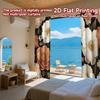 2D FLAT PRINTING 2pcs Curtains (Without Rod) Floral Elegance on Black (4) Easter Festival Fashion Curtains Fabric Curtains Gifts
