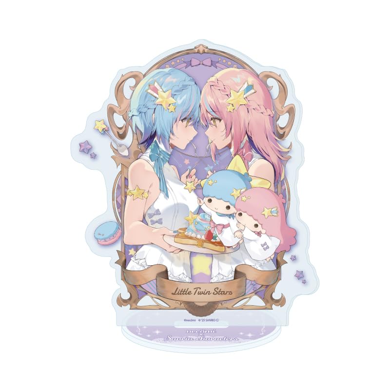 necomi x Персонажи Sanrio 06 Маленькие Близняшки [Иллюстрация-коллаборация] Акриловая подставка