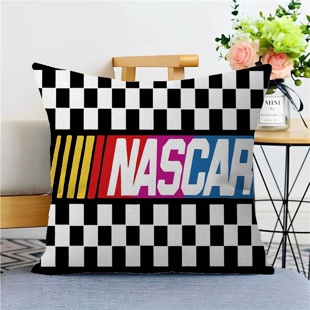 N-NASCARS Racing Car Cushion Cover Inches Farmhouse Decor Home Throw Pillow Covers For Couch Decorations