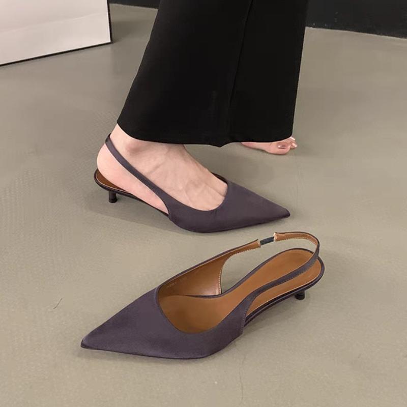 2025 Summer Thin Heel Women Sandals Fashion Pointed Toe Singbacks Shoes Ladies Elegant Stripper Party Sandalias