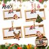 Christmas Tree Decoration with Money Slot 2Pcs Holder Hanging Ornament for Cash, Wooden Xmas Holiday Decoration, Reusable Cash Box Party Tabletop