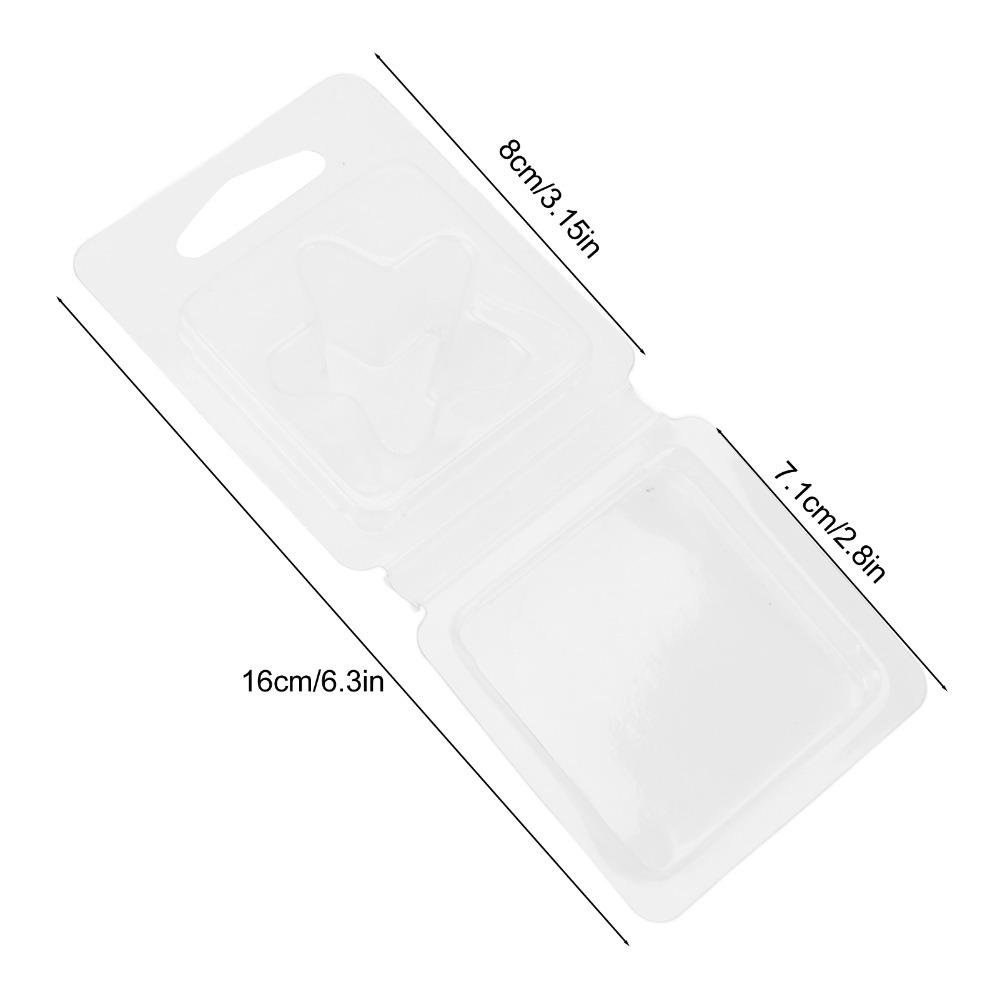 100Pcs Transparent Plastic Material Wax Melt Mold Candle Making Mold  Valentine's Day Craft