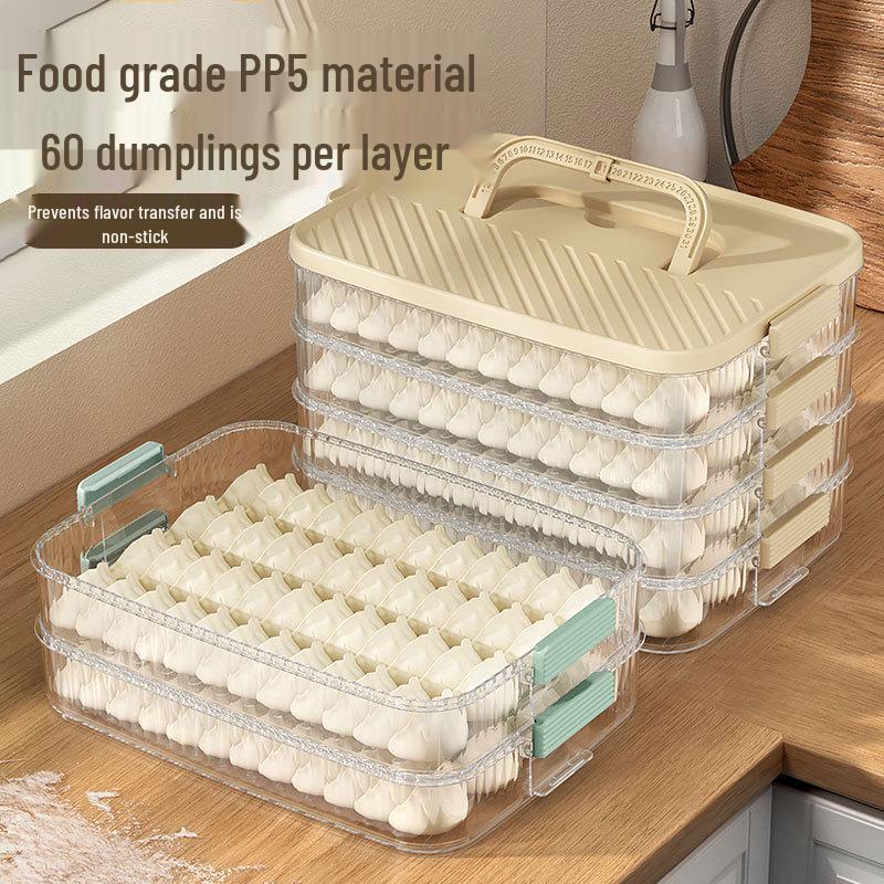 Mehrschichtige Lebensmittelgeeignete Gefrieraufbewahrungsbox für Teigtaschen und Wontons