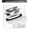 Overflow Protected Kitchen Sink Drain Downcomer 110114MM Stainless Steel Strainer with Pull Up Drain Mechanism