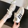 2025 Summer New Flat-soled Single Shoes Retro Mesh Shoes Lace-up German Training Shoes Women's Versatile Mesh Casual Sports Board Shoes