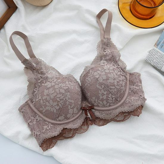 Girls' Lace Support Bra: Small Chest, Adjustable, Anti-Expansion, No Steel Ring, Thin Top, Thick Bottom