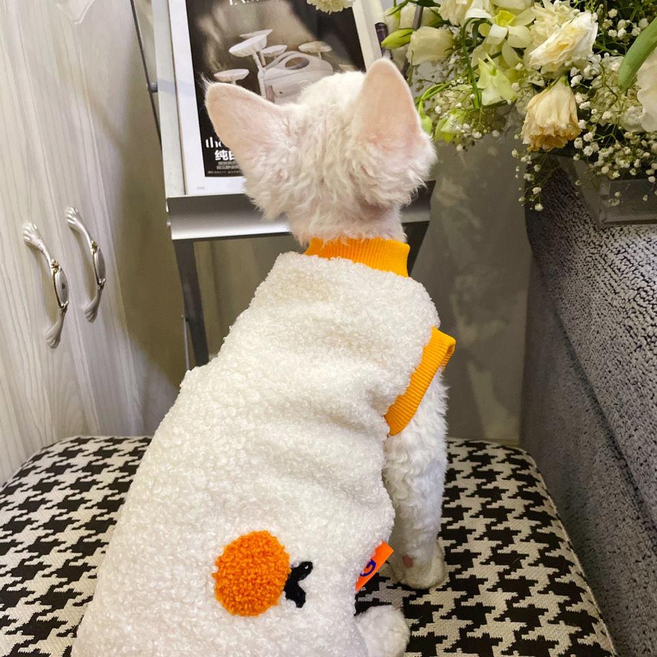 Sphinx Hairless Cat German Pet Cat Dog Autumn/Winter Warm Velvet Clothes High/Short Feet Universal