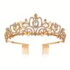 Crystal Crown Tiara With Comb Rhinestone Prom Diadem Headband For Women Bridal Wedding Hair Accessories Jewelry Tiara And Crowns