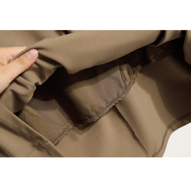 DIMANAF Plus Size Autumn 2025 Skirts Women Loose Skirt A-Line Fashion Maxi Pleated Skirts