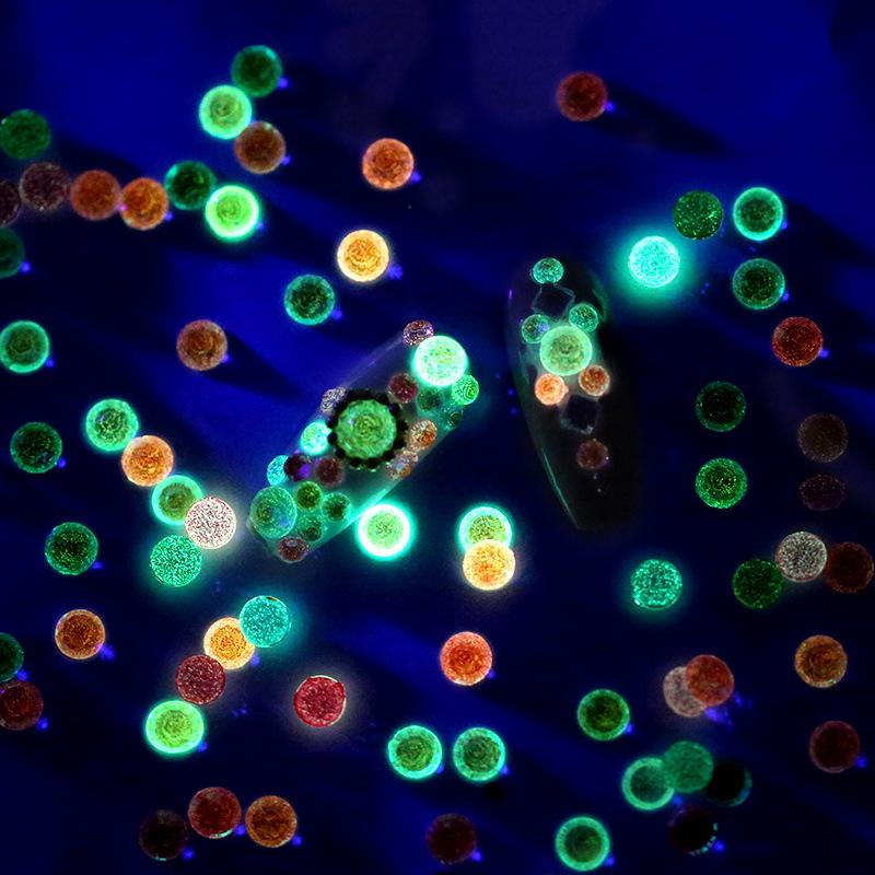 Hot-Selling Halloween Manicure Sticker Diamond Luminous Drill Ss6-Ss20 Multi-Size Mixed Fluorescent Drill