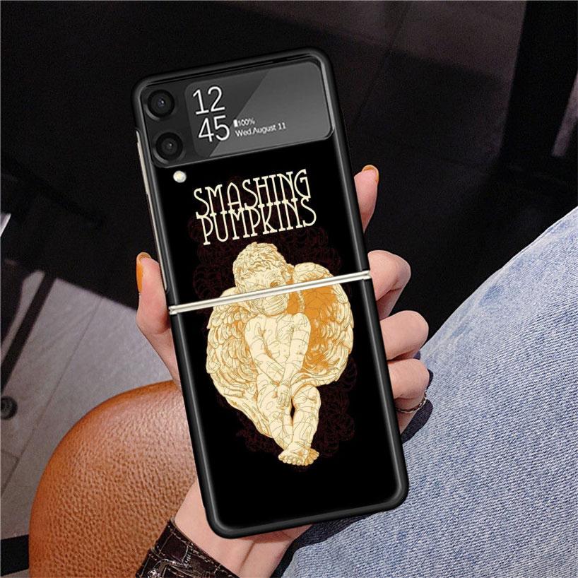 Rock The Smashing Pumpkins Phone Case For Samsung Z Flip 7 6 5 4 3 Galaxy ZFlip7 ZFlip6 ZFlip5 ZFlip4 ZFlip3 5G Print Cover
