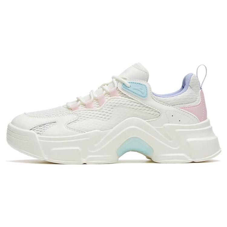 

new Anta Anti Slip Wear Resistant Low Top Sports Casual Shoes Women s White Pink Blue 40