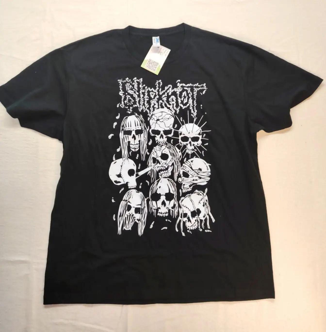 Slipknot T-Shirt Men s Band Shirt Size XXL Heavy Metal Rock Skulls Graphic Black- M