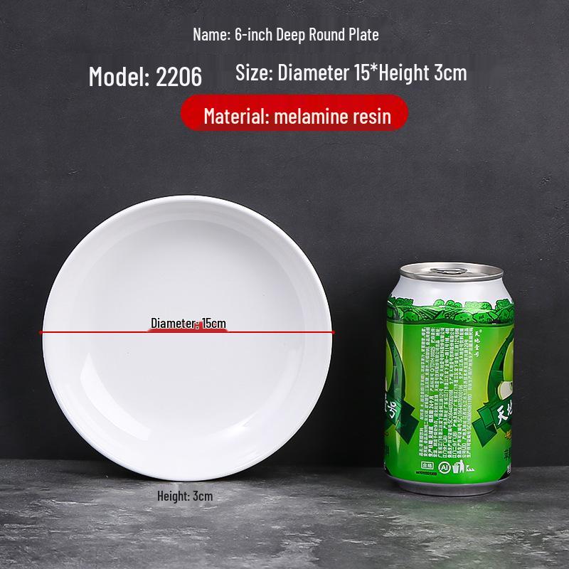 Runde Essteller im Melamin-Porzellan-Stil mit Seidenblumen-Design für Restaurants und Hotels