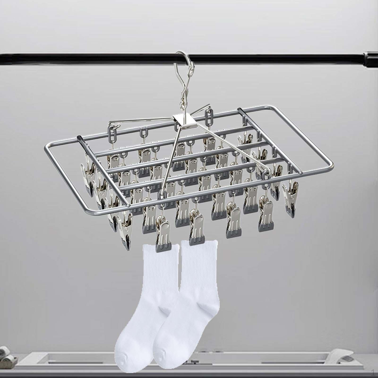 

Сушилка с зажимом и вешалкой для капель Многофункциональная организация 28 зажимов для подвешивания нижнего белья Argent