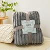 Wide Ribbed Flannel Fleece Blanket 300Gsm Ultra Soft Plush Throw Blanket Microfiber Cozy Warm Blanket For Couch Bed Sofa Travel