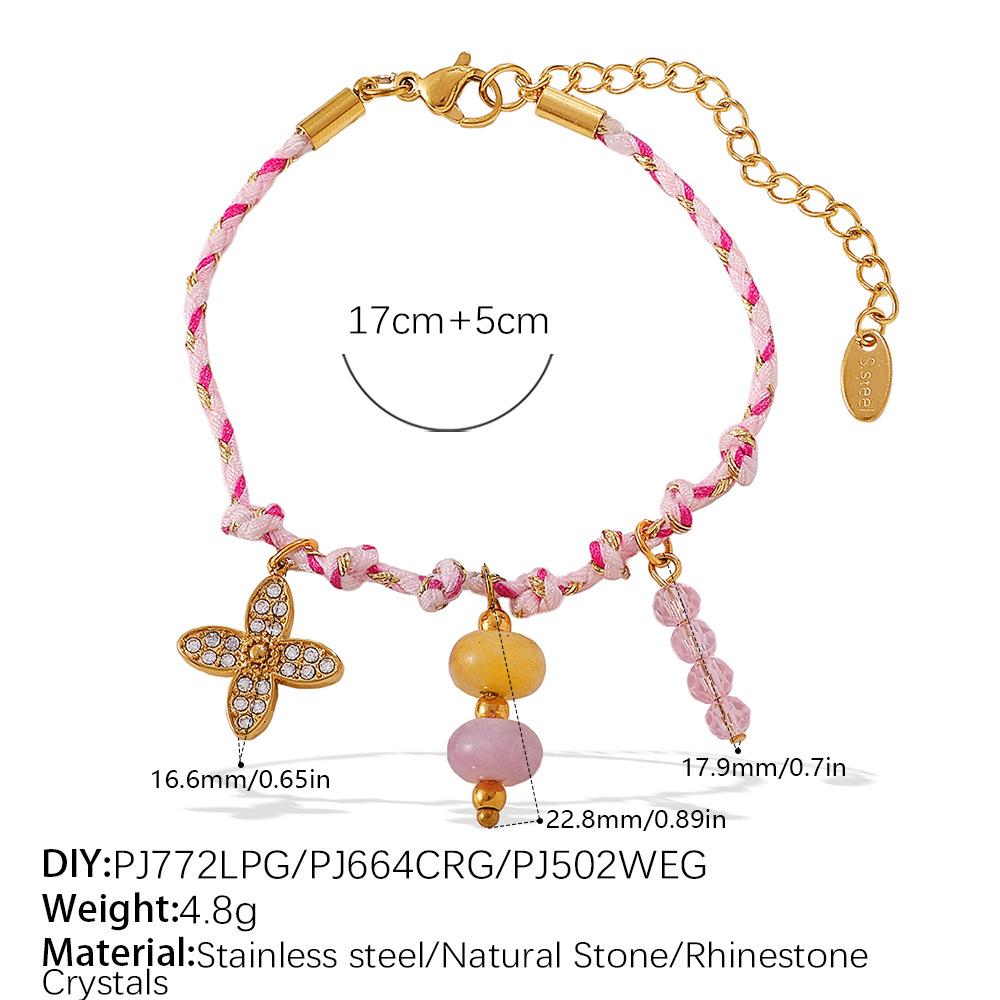 Japan and Korea Fashion Niche DIY Pendant Bracelet Personality Versatile Non-fading Gold-plated Pendant Necklace Jewelry Women